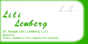 lili lemberg business card